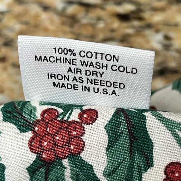 Longaberger BERRY Fruit Basket Liner #2147430 Traditional Holly Pattern NEW Vtg - Picture 6 of 6